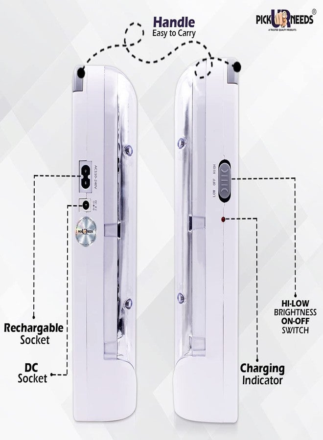 Pick Ur Needs Rechargeable Lantern Emergency Light 56 Smd With Eco Friendly & Energy Save Solar Panel(3W+9V), White - Image 5